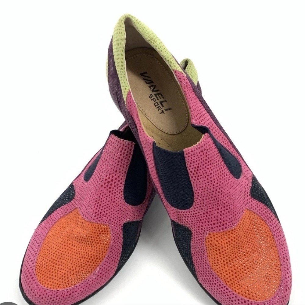 Vaneli Sport Slip-On Shoes Colorblock Mesh Comfort Flats Lightweight Loafer 8usa